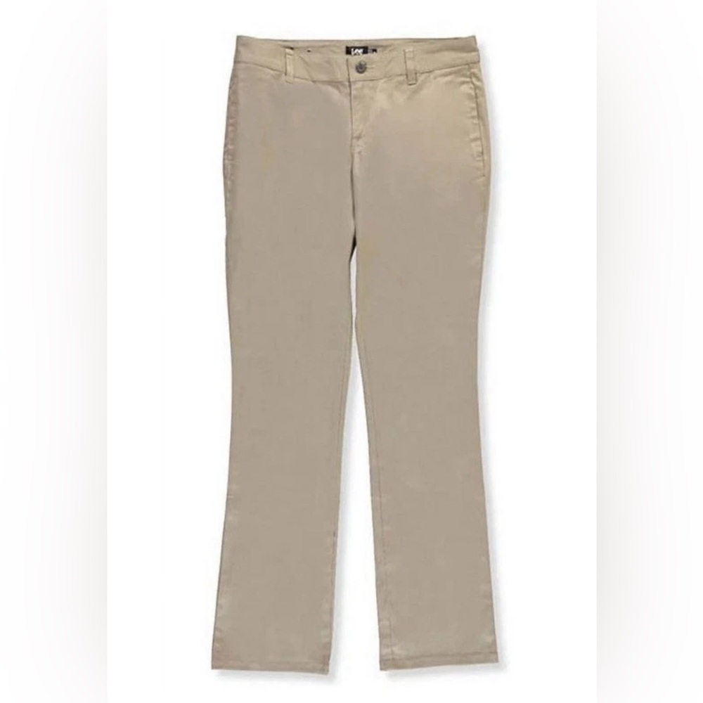 Lee Uniforms Junior's Original Straight Leg Pants, Khaki, Size 17 (MSRP $38) New
